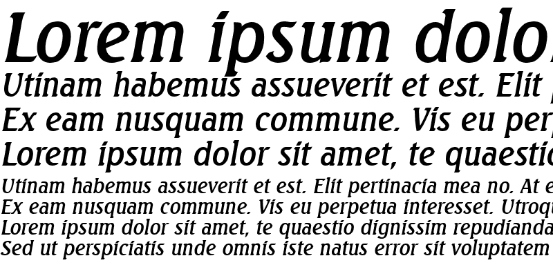 Sample of Seagull Italic