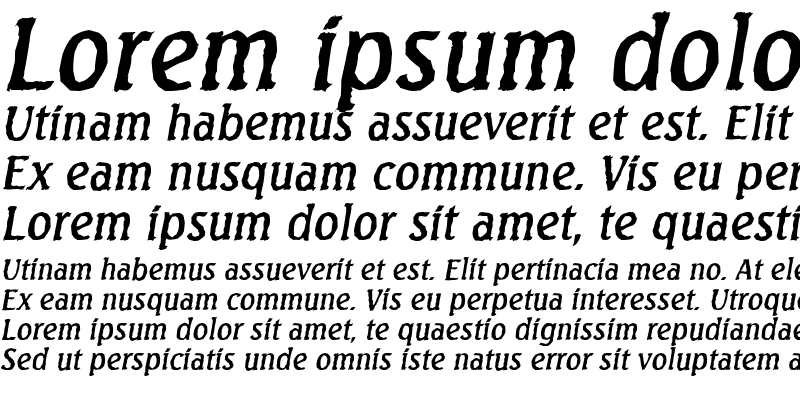 Sample of SeagullAntique Italic