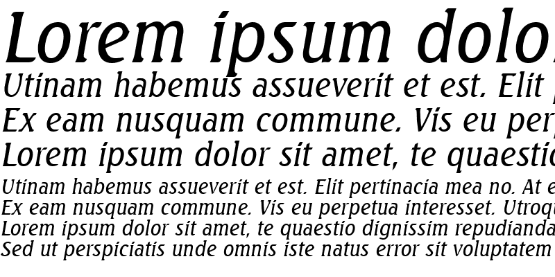 Sample of SeagullLH Italic
