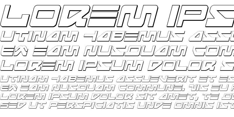 Sample of Searider Falcon 3D Italic Italic