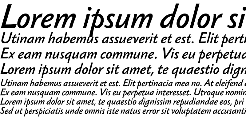 Sample of Sebastian Medium Pro Italic