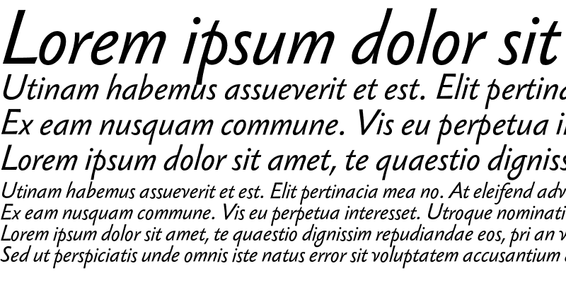 Sample of Sebastian Text Italic