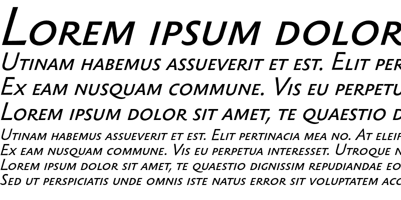 Sample of Sebastian Text SC Italic