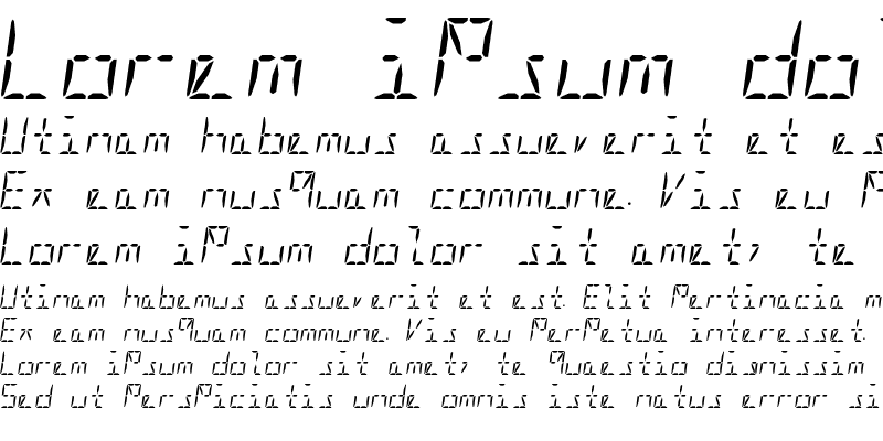Sample of Segment16A Italic