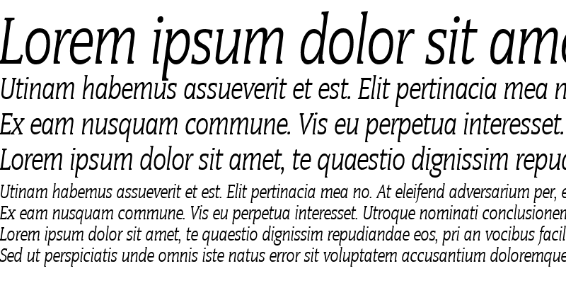 Sample of SenateCondensed Italic