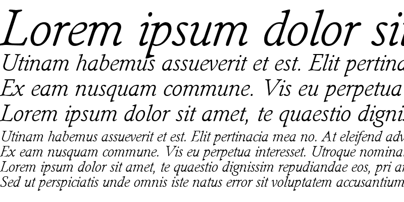 Sample of SenateLight RegularItalic