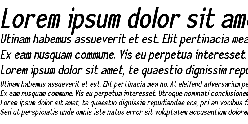 Sample of Sensor-Condensed Bold Italic