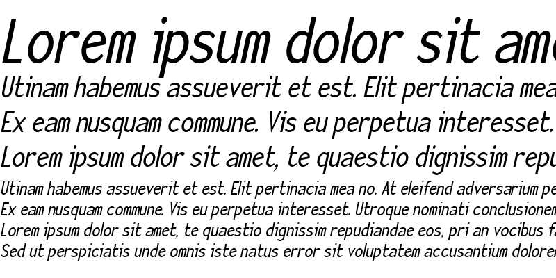 Sample of Sensor-Condensed Italic