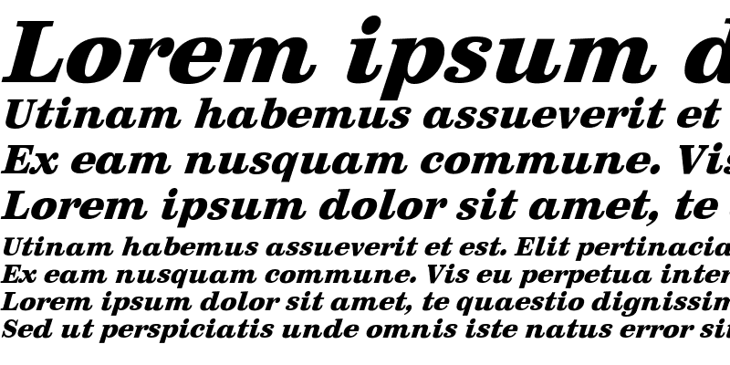 Sample of SentryBlack Italic