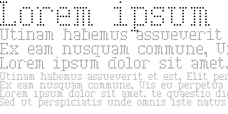 Sample of Serif Dot Digital-7
