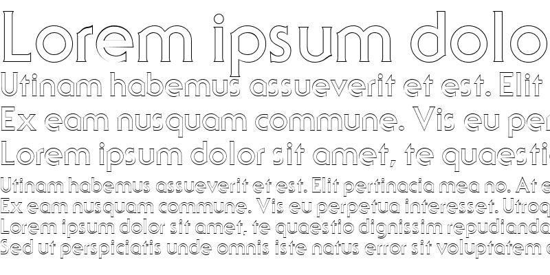 Sample of Serif Gothic Bold Outline Regular