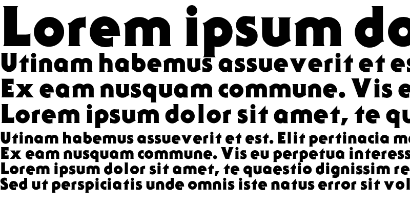 Sample of Serif GothicBlack Regular