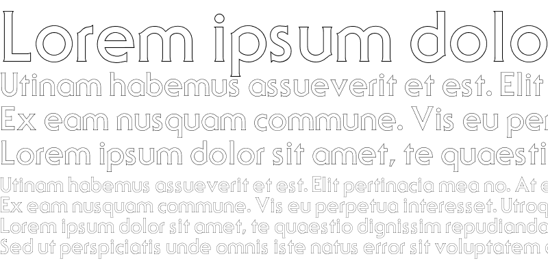 Sample of Serif GothicOutline Regular