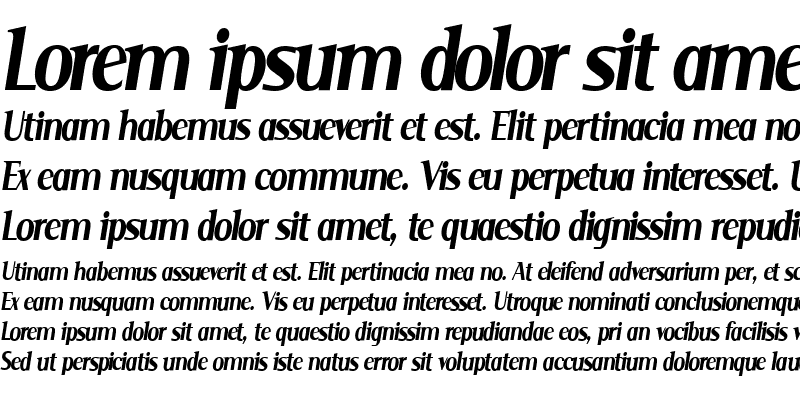 Sample of Serif Narrow Italic