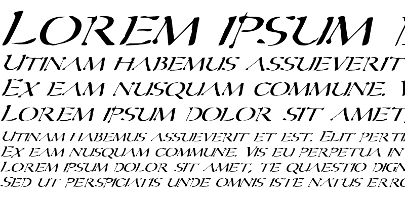 Sample of Sever Italic