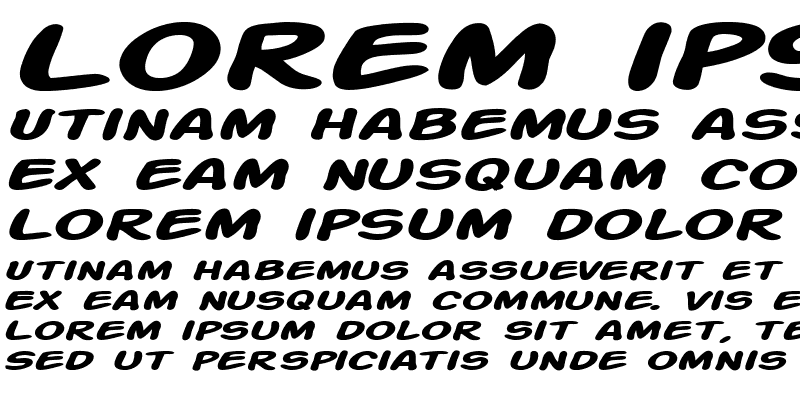 Sample of SF Action Man Extended Bold Italic