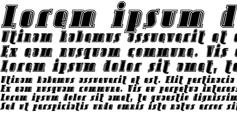 Sample of SF Avondale Inline Italic