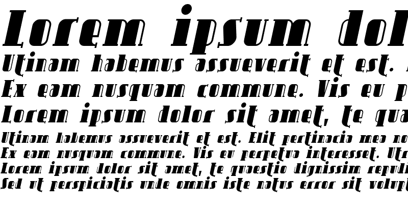 Sample of SF Avondale Italic