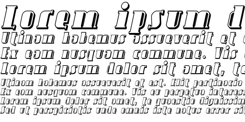 Sample of SF Avondale Shaded Italic