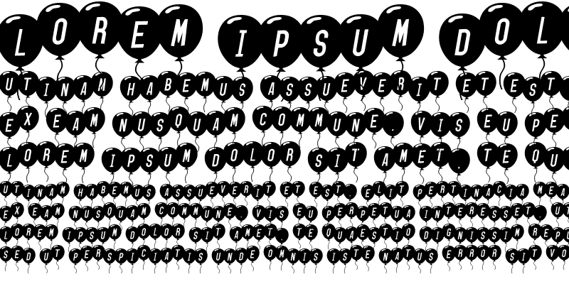 Sample of SF Balloons Italic