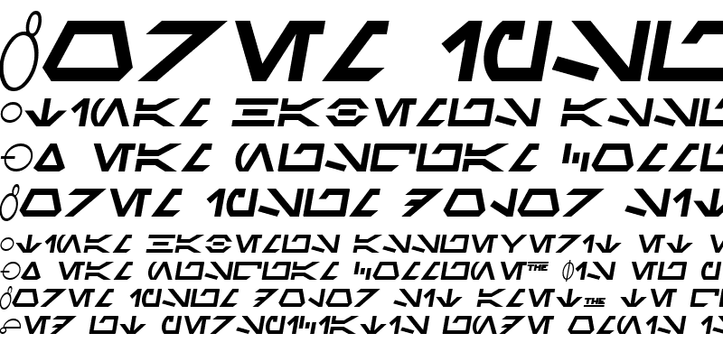 Sample of SF Distant Galaxy Symbols Italic