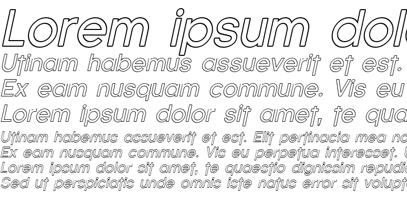 Sample of SF Florencesans Outline Italic