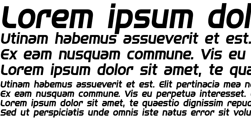 Sample of SF Fourche Bold Italic