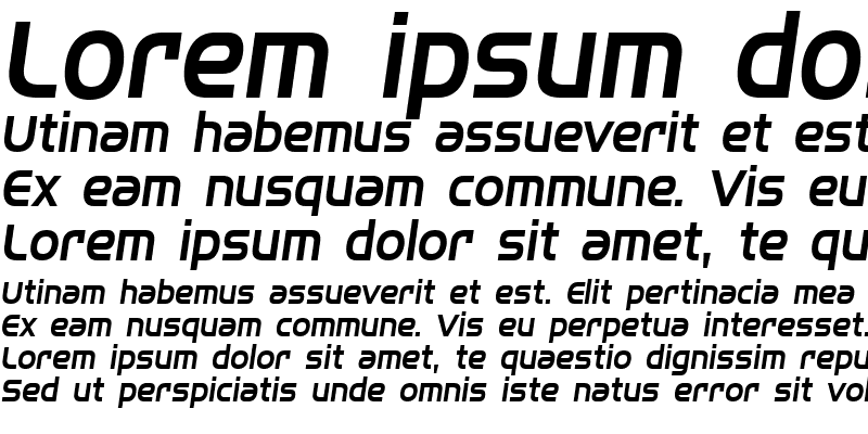 Sample of SF Fourche Italic