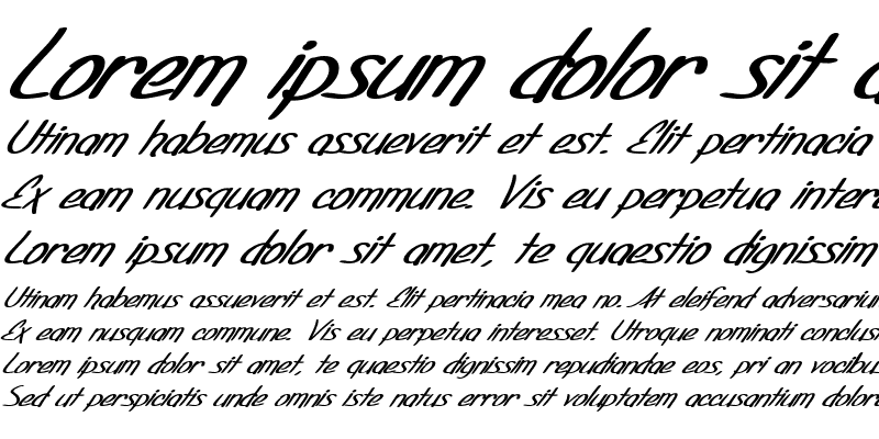 Sample of SF Foxboro Script Extended Bold Italic