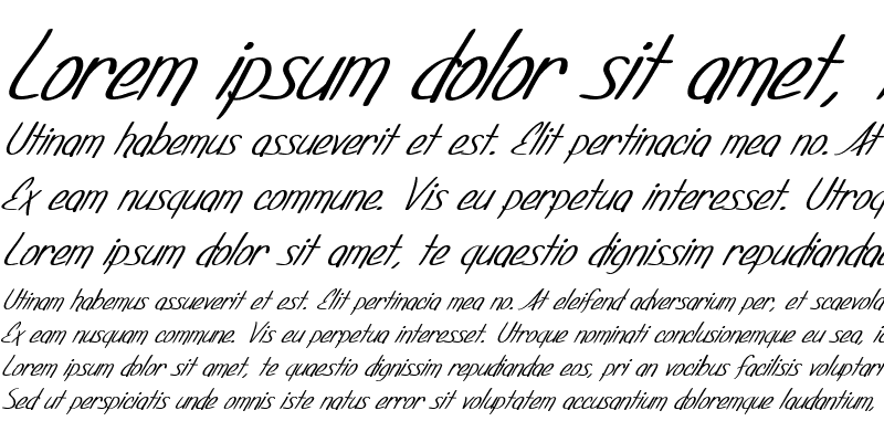 Sample of SF Foxboro Script Italic