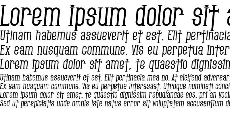 Sample of SF Gothican Bold Italic