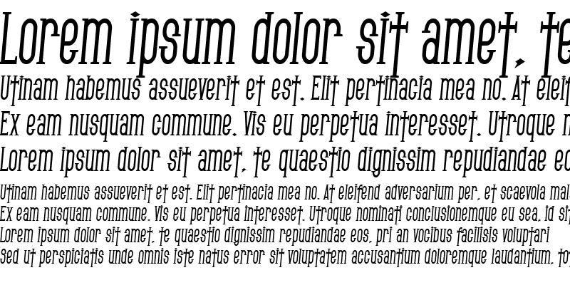 Sample of SF Gothican Condensed Bold Italic