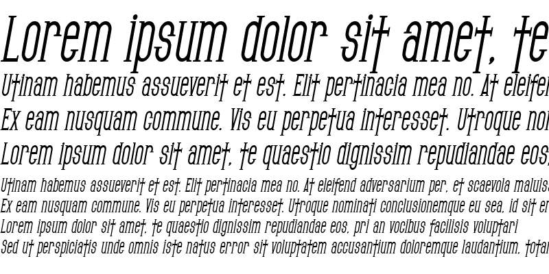 Sample of SF Gothican Condensed Bold Oblique