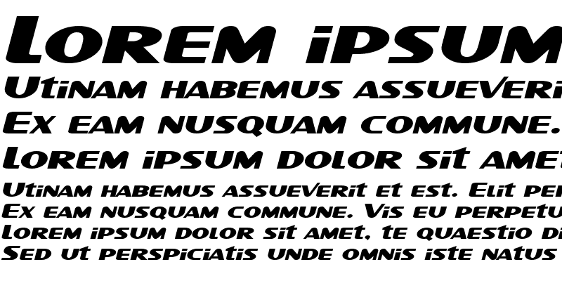 Sample of SF Intellivised Extended Italic