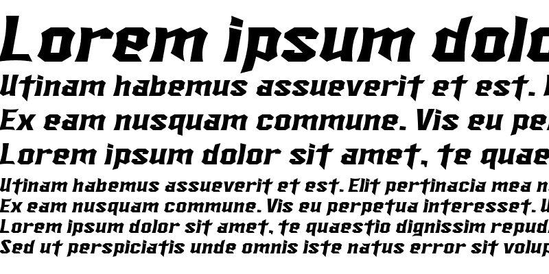 Sample of SF Ironsides Extended Italic