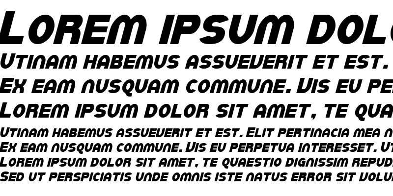 Sample of SF Juggernaut Condensed Italic