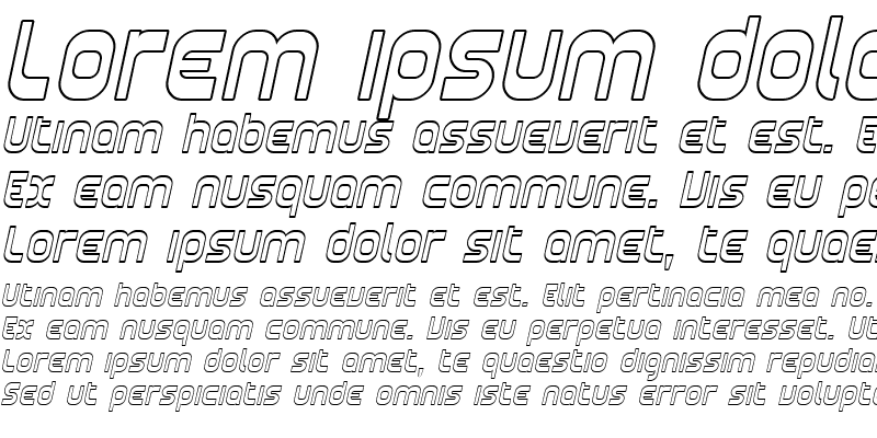 Sample of SF Plasmatica Outline Italic