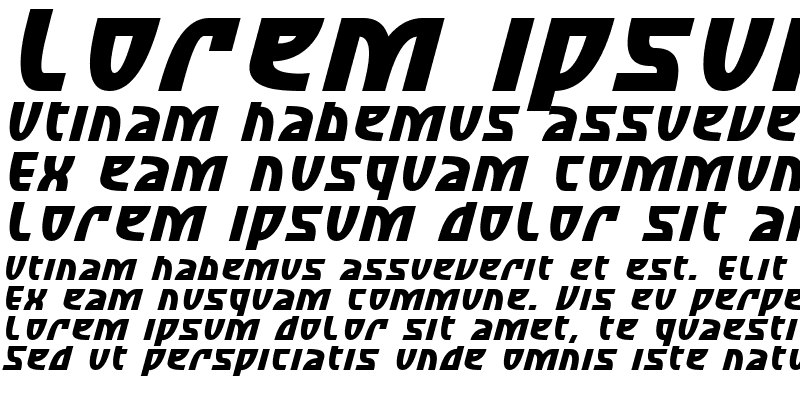 Sample of SF Retroesque Bold Italic