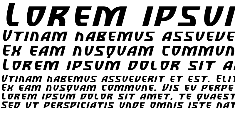 Sample of SF Retroesque SC Italic
