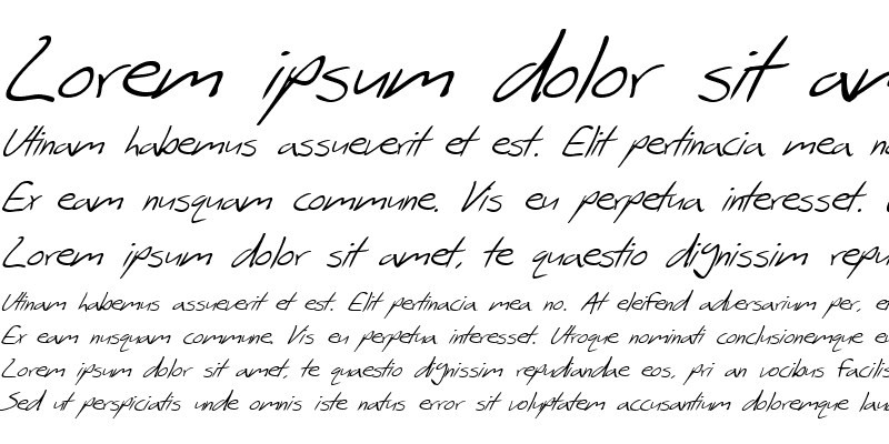 Sample of SF Scribbled Sans Italic