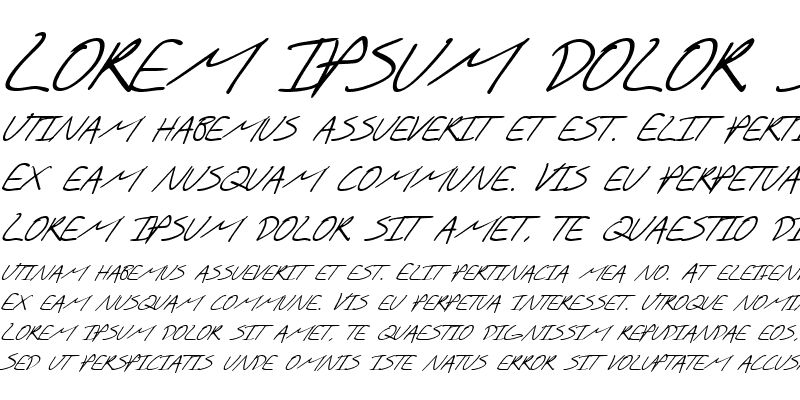 Sample of SF Scribbled Sans SC Italic