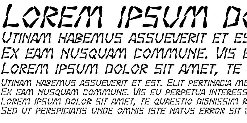 Sample of SF Wasabi Bold Italic