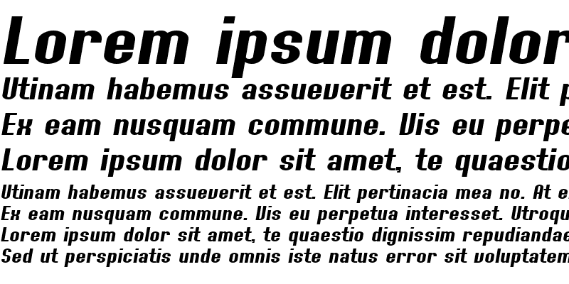 Sample of SF Willamette Extended Italic