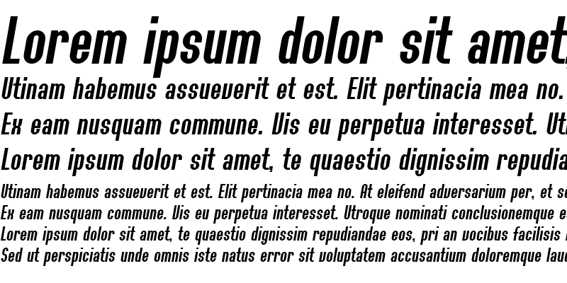 Sample of SF Willamette Italic