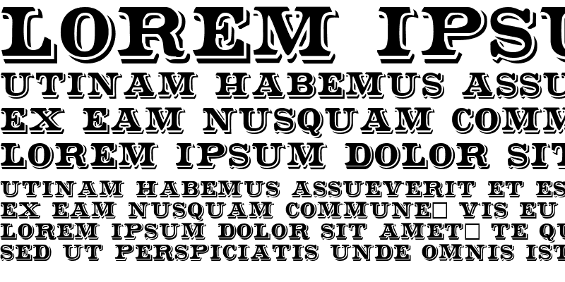 Sample of Shadowed Serif