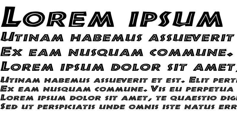 Sample of ShakazuleExtended Italic