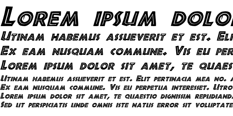 Sample of Shakazulu Italic