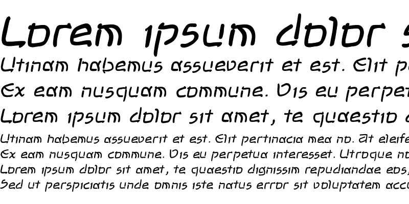 Sample of ShalomMK Italic