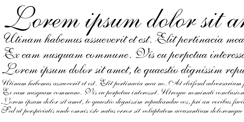 Sample of Shelley-VolanteScript A