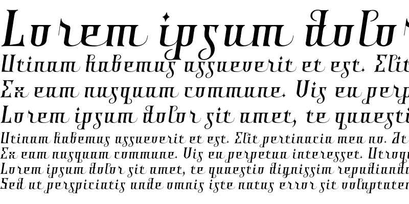 Sample of Shiraz Italic